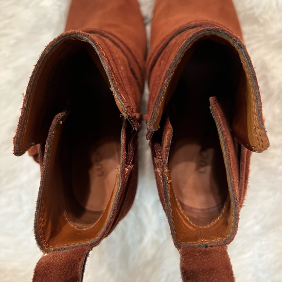 Lucky Brand Livey Peep Toe Booties - Picture 7 of 9